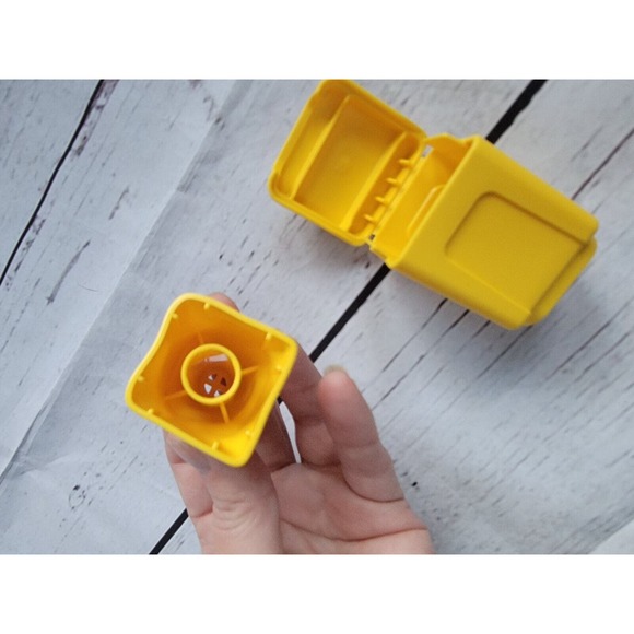 Lego Duplo TRASH Bin Can Yellow Waste Bag Lid Recycle Garbage - Picture 7 of 7